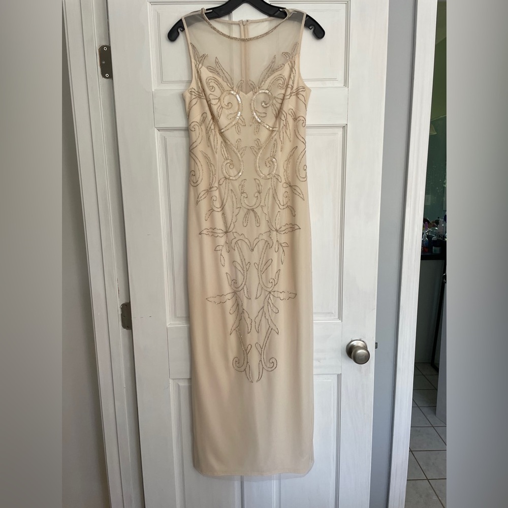 Gold Sequin Sleeveless Maxi Dress